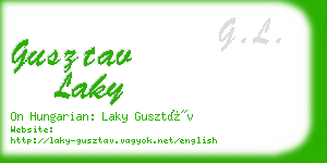 gusztav laky business card